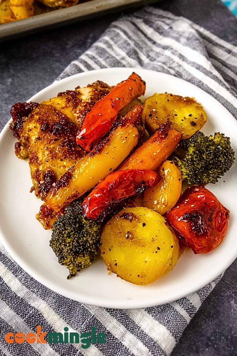 Honey Garlic Chicken Sheet Pan Meal with Roasted Veggies