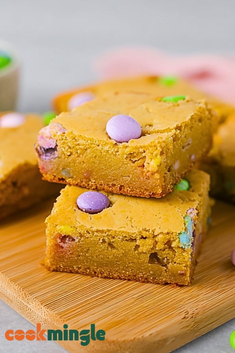 Quick Easter M&M Blondies
