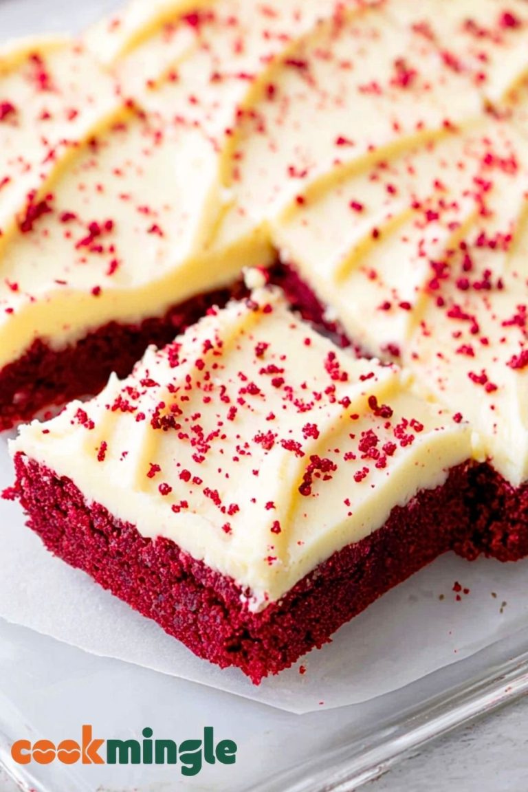 Red Velvet Cookie Bars