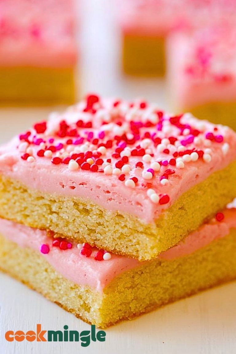 Valentine’s Day Frosted Sugar Cookie Bars