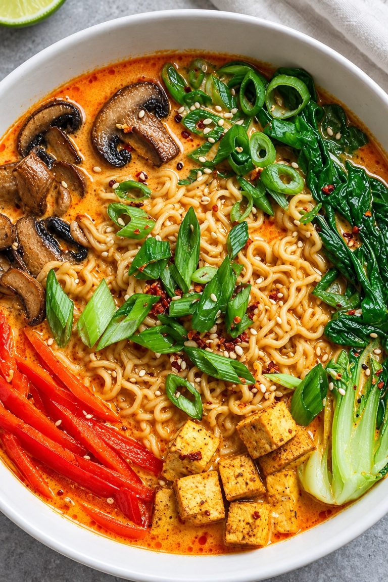 Vegan Thai Red Curry Ramen