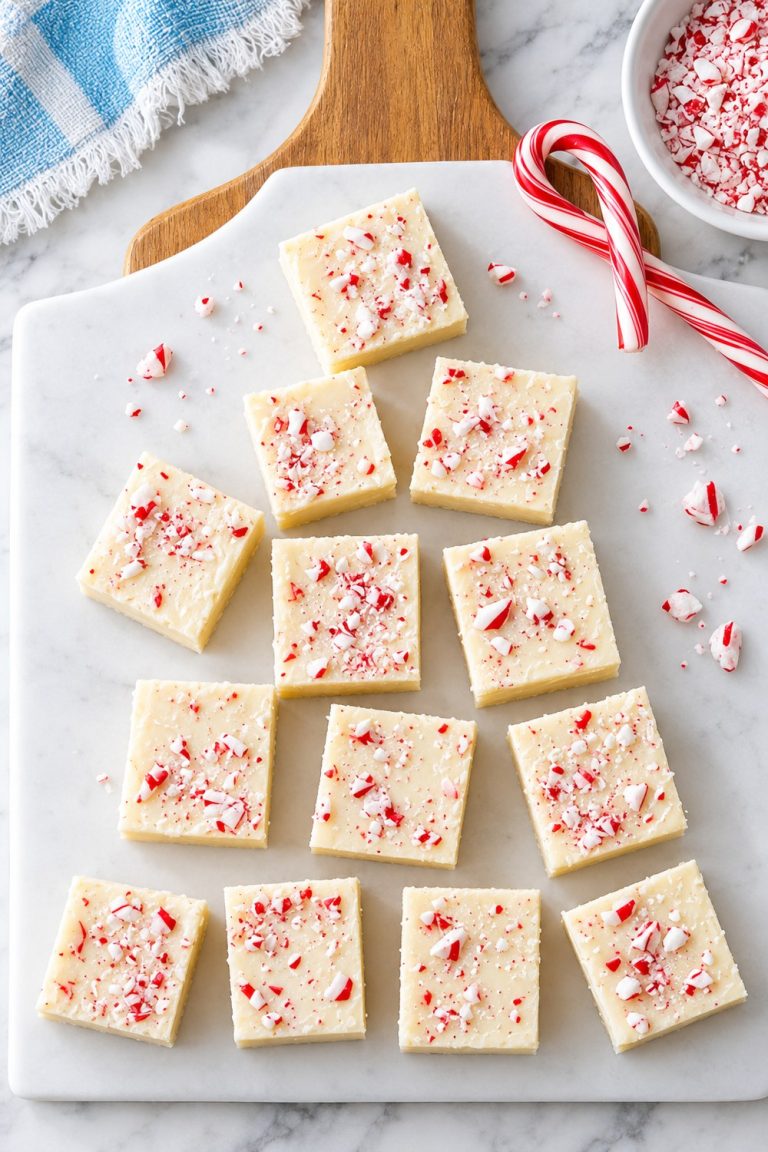 White Chocolate Peppermint Fudge